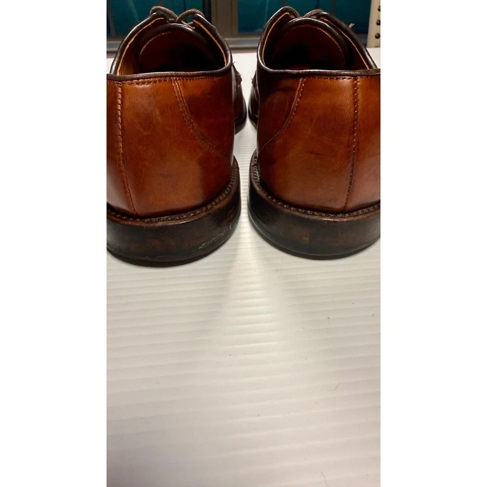 Allen Edmonds Hersey Woven Leather Split Toe Derby Shoes Brown Men's 11.5 B